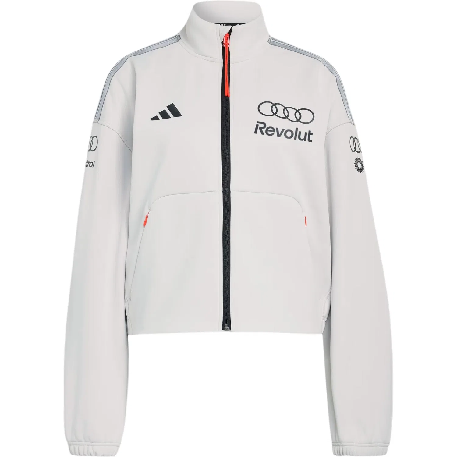 Куртка женская x Audi TEAM FORMULA ONE ENGINEERS & MARKETING TRACKTOP WOMEN Adidas, Chalk Pearl/Iron Gray