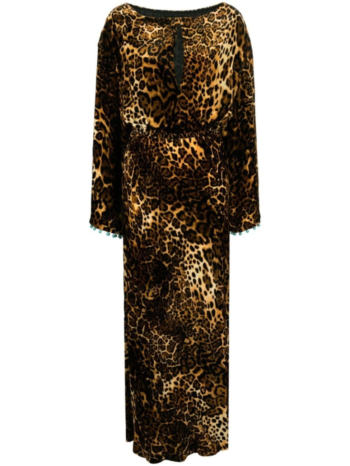 

Roberto Cavalli leopard-print embellished maxi dress, коричневый
