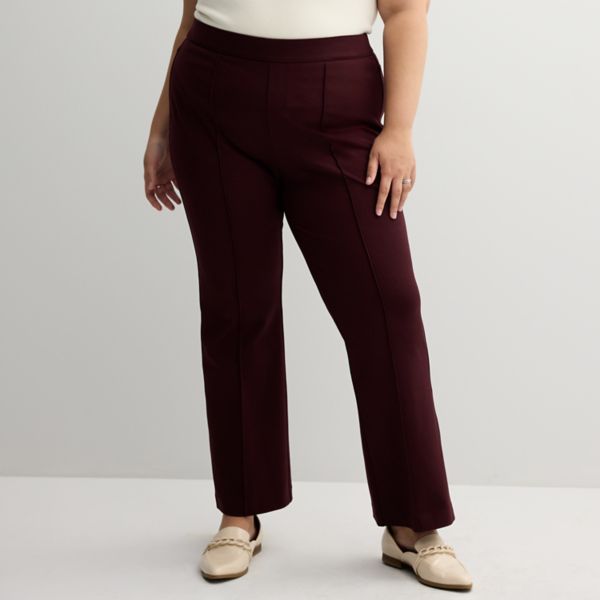 

Брюки-клеш с защипами больших размеров Nine West, цвет proteus plum