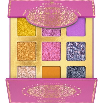 Палитра теней для век Essence GOLDEN DAYS вперед, 9 цветов Shiny Intense Vegan