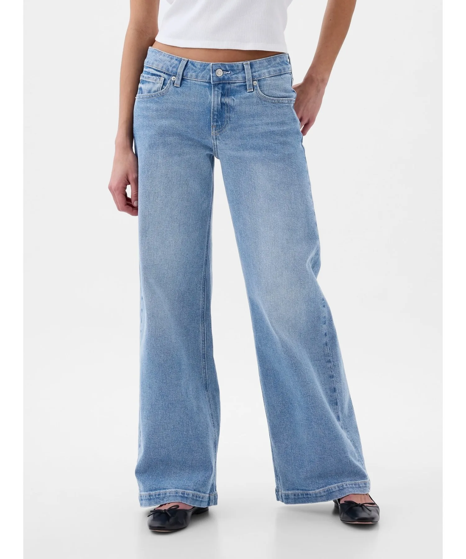 (W) Джинсы с низкой посадкой Stride Denim GAP, MEDIUM_INDIGO_15