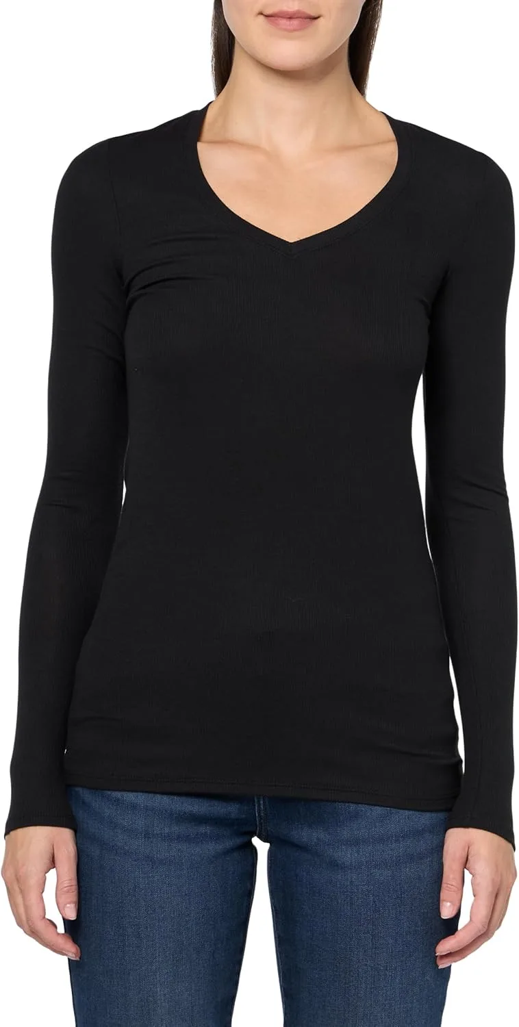 

Anthony Thomas Melillo Женская Футболка V-образного Выреза с Длинными Рукавами из Модала