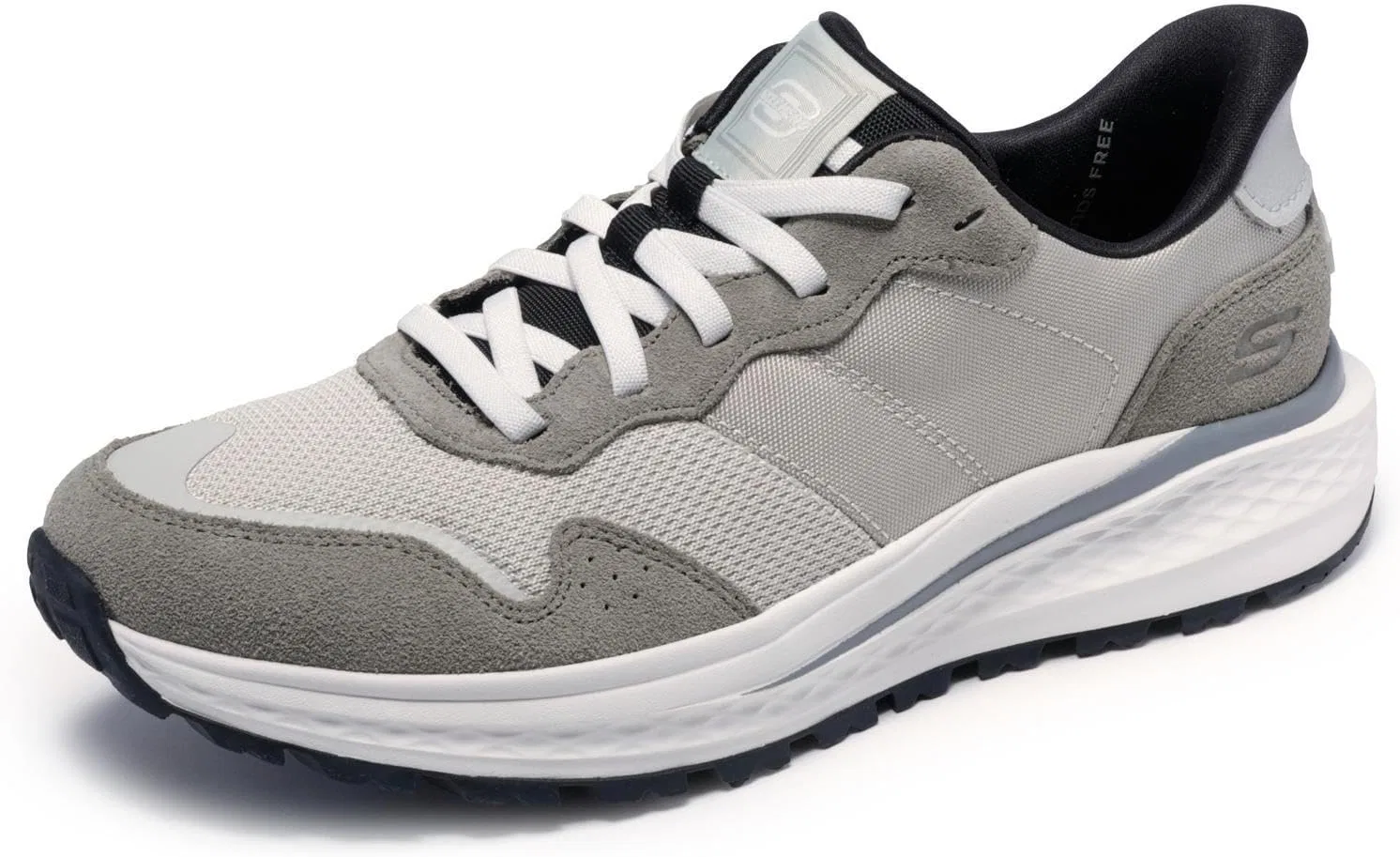 Кроссовки Skechers USA Men's Slade Ultra Mercer, Gray Leather Mesh