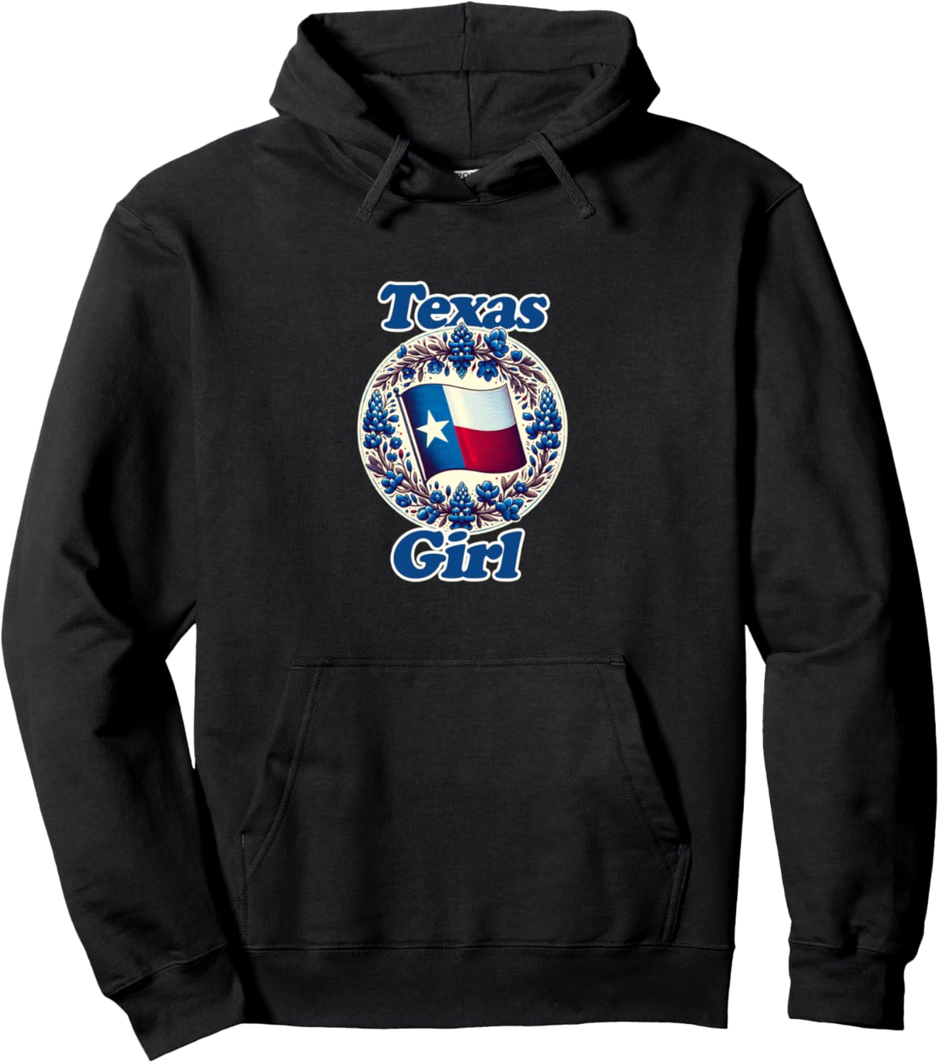

Худи Texas Girl Texas Blue Bonnet Goddess Bless Texas, черный