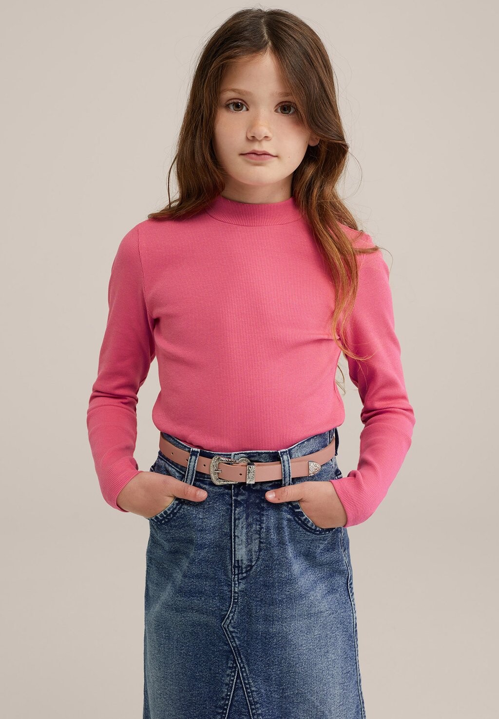 

Вязаный свитер MEISJES GERIBD WE Fashion, пестрый розовый