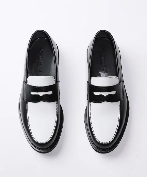 Мужские лоферы BRENOWELT Luca White Combi Penny Loafers 919 — фото 3