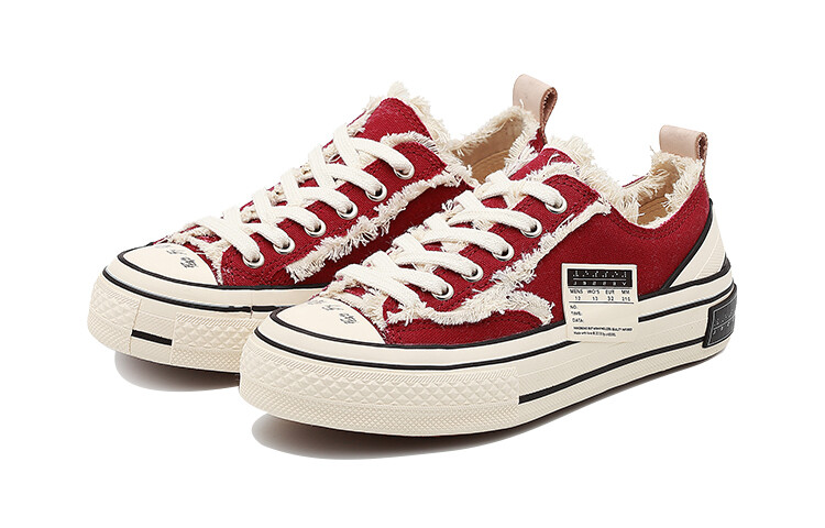 Детские кроссовки для скейтбординга PS Low-top бордового цвета Xvessel — фото 3