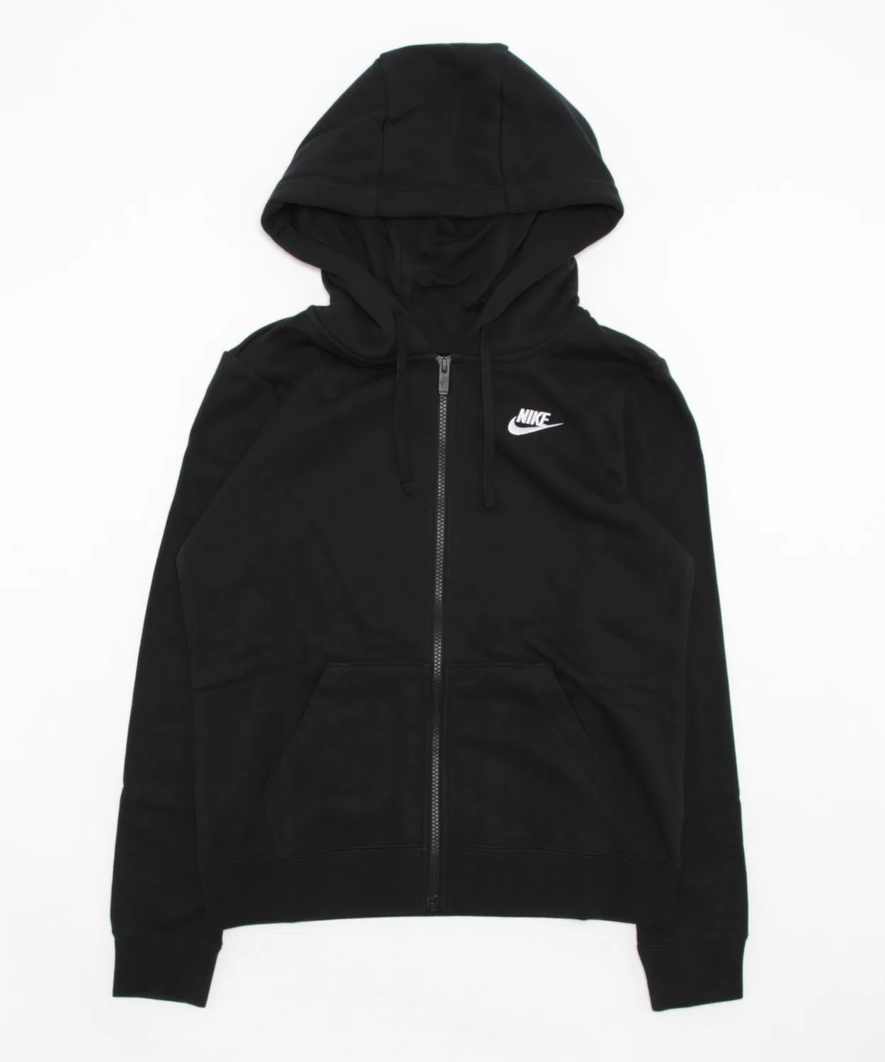 Толстовка Nike Club Fleece Full-Zip Hoodie, чёрная