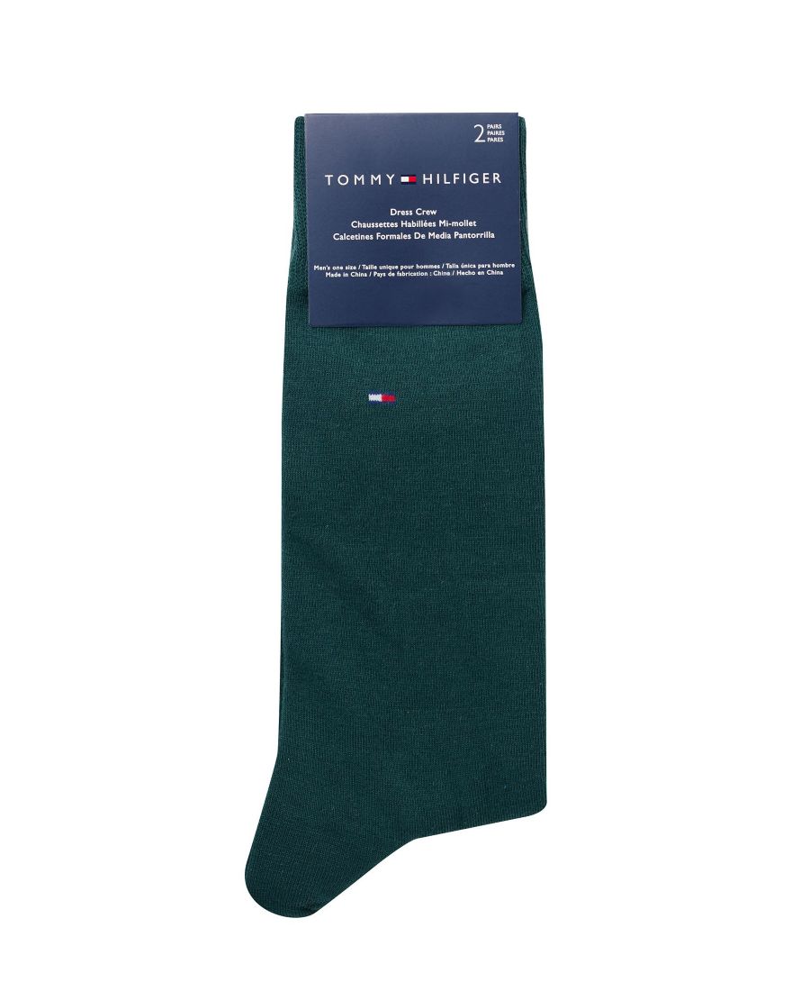Мужские однотонные носки (2 шт) Tommy Hilfiger, Green/Black — фото 3