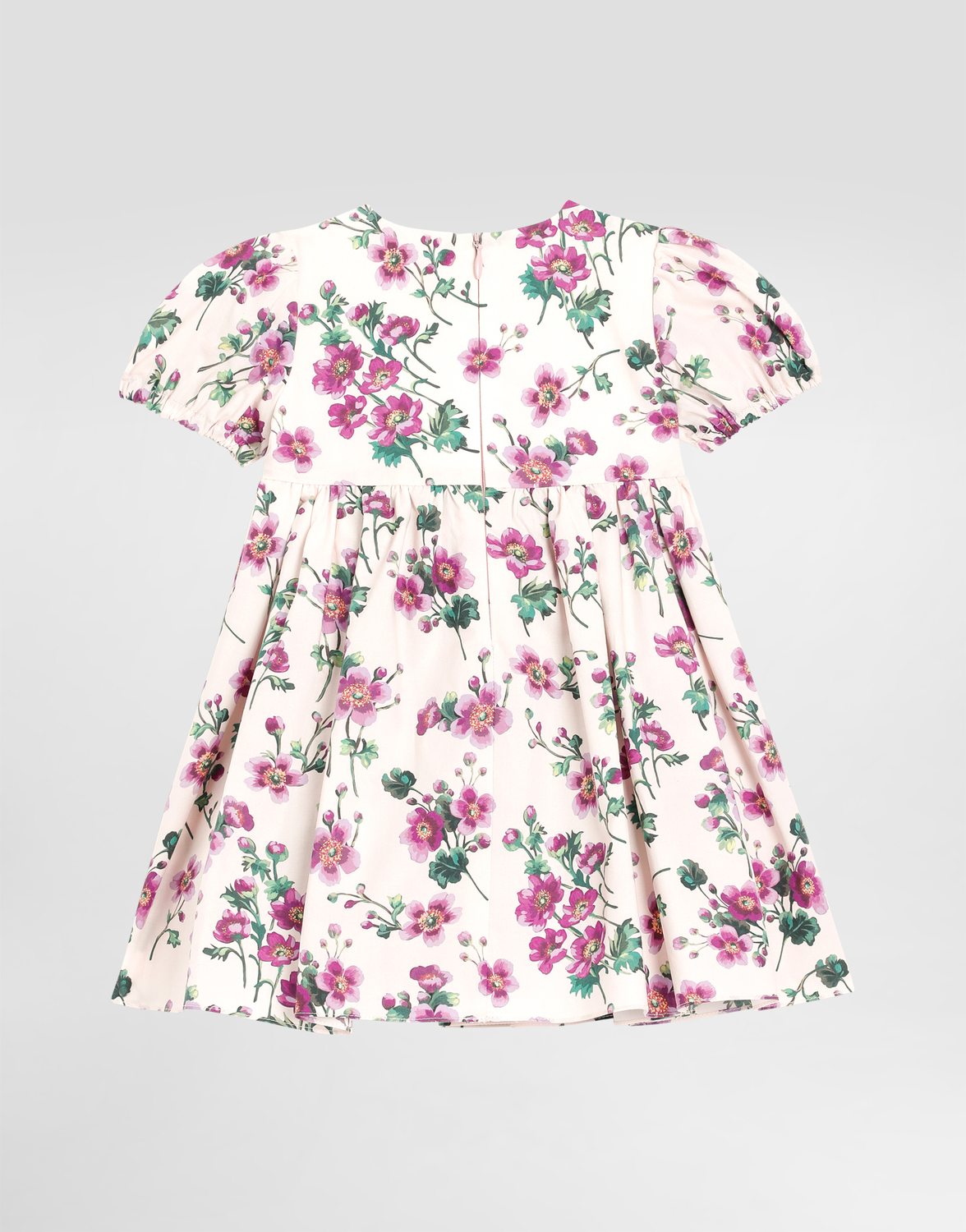 Платье из поплина с принтом "фиалки" Dolce&Gabbana, мультиколор — фото 2