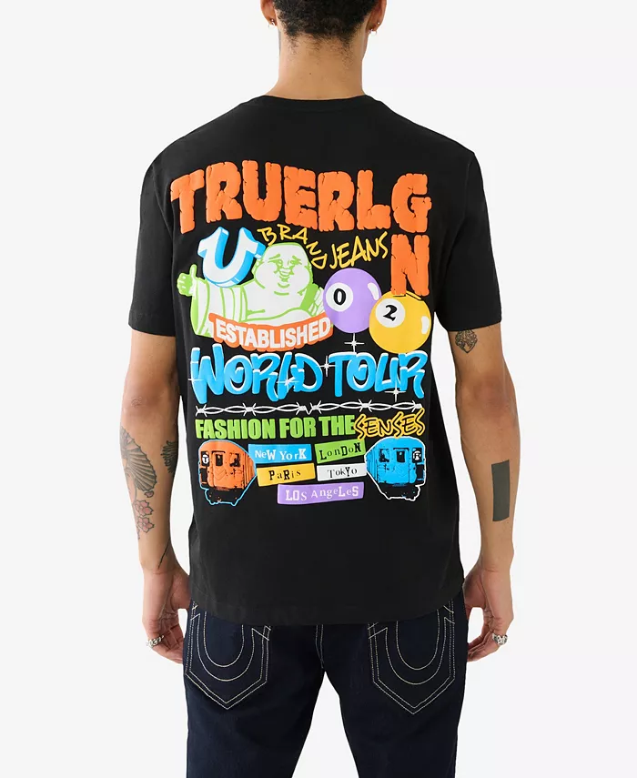 

Мужская футболка с коротким рукавом Relaxed Billiard True Religion, черный