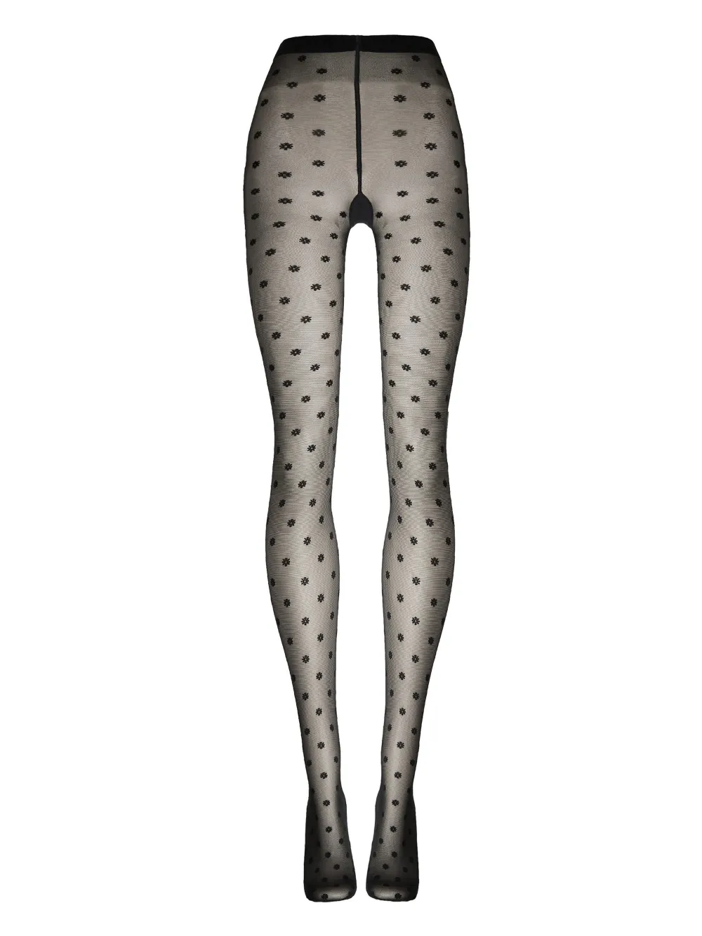 

Колготки с цветочным узором Wolford, черный