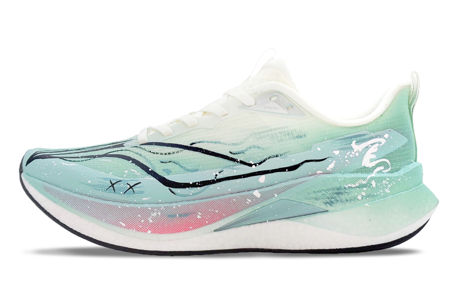 

Li-Ning Red Hare 9 PRO ткань амортизация устойчивость к истиранию дышащий противоскользящий низкий верх технология Ruyi