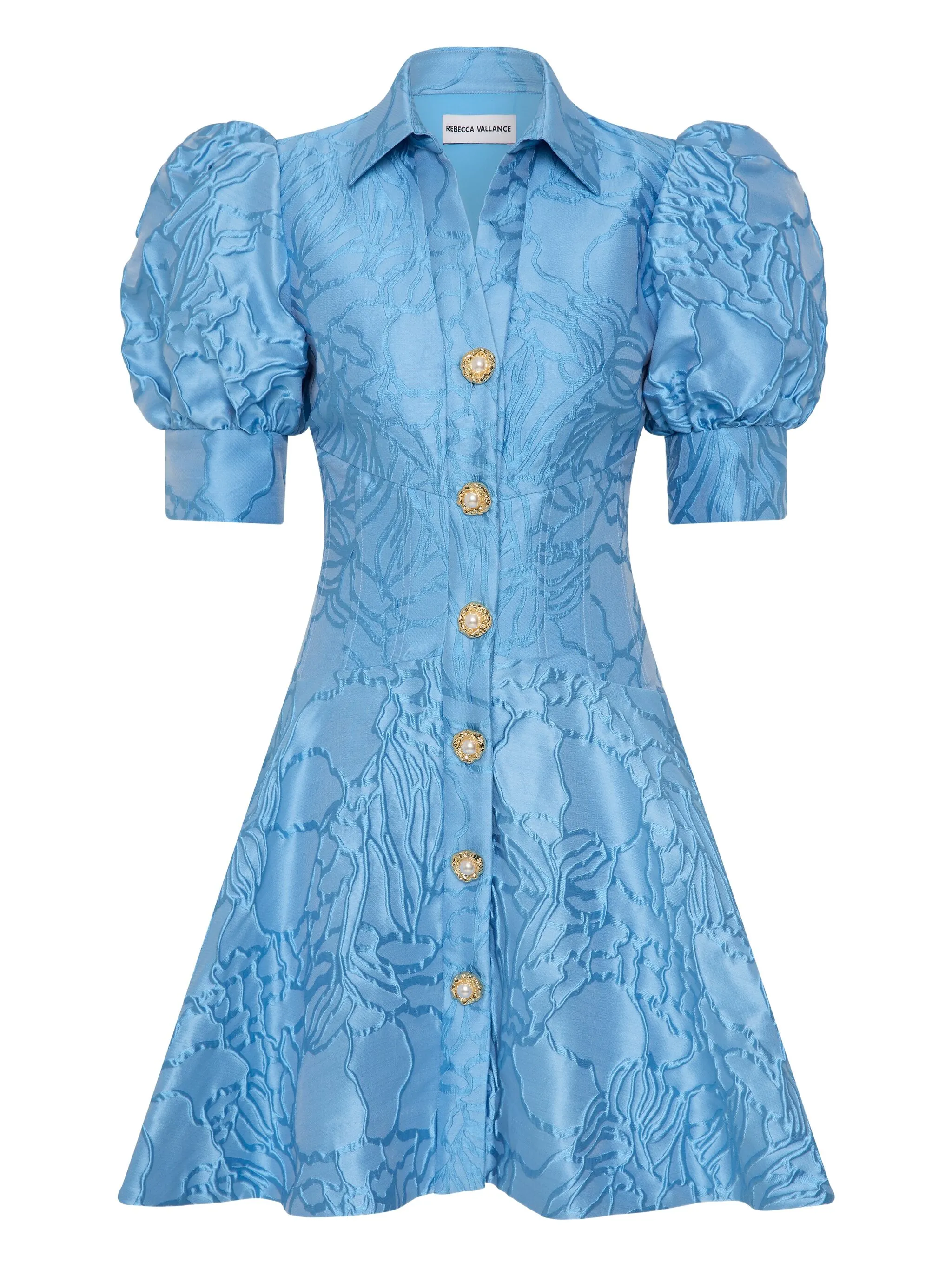 

Платье мини aegir с объемными рукавами Rebecca Vallance, синий