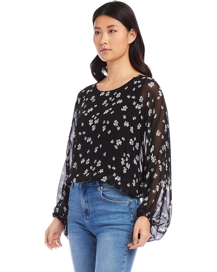 

Топ Karen Kane Lantern Sleeve Top, цвет Print