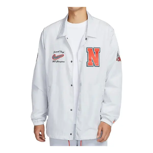 

Куртка authentics jacket 'white orange' Nike, белый
