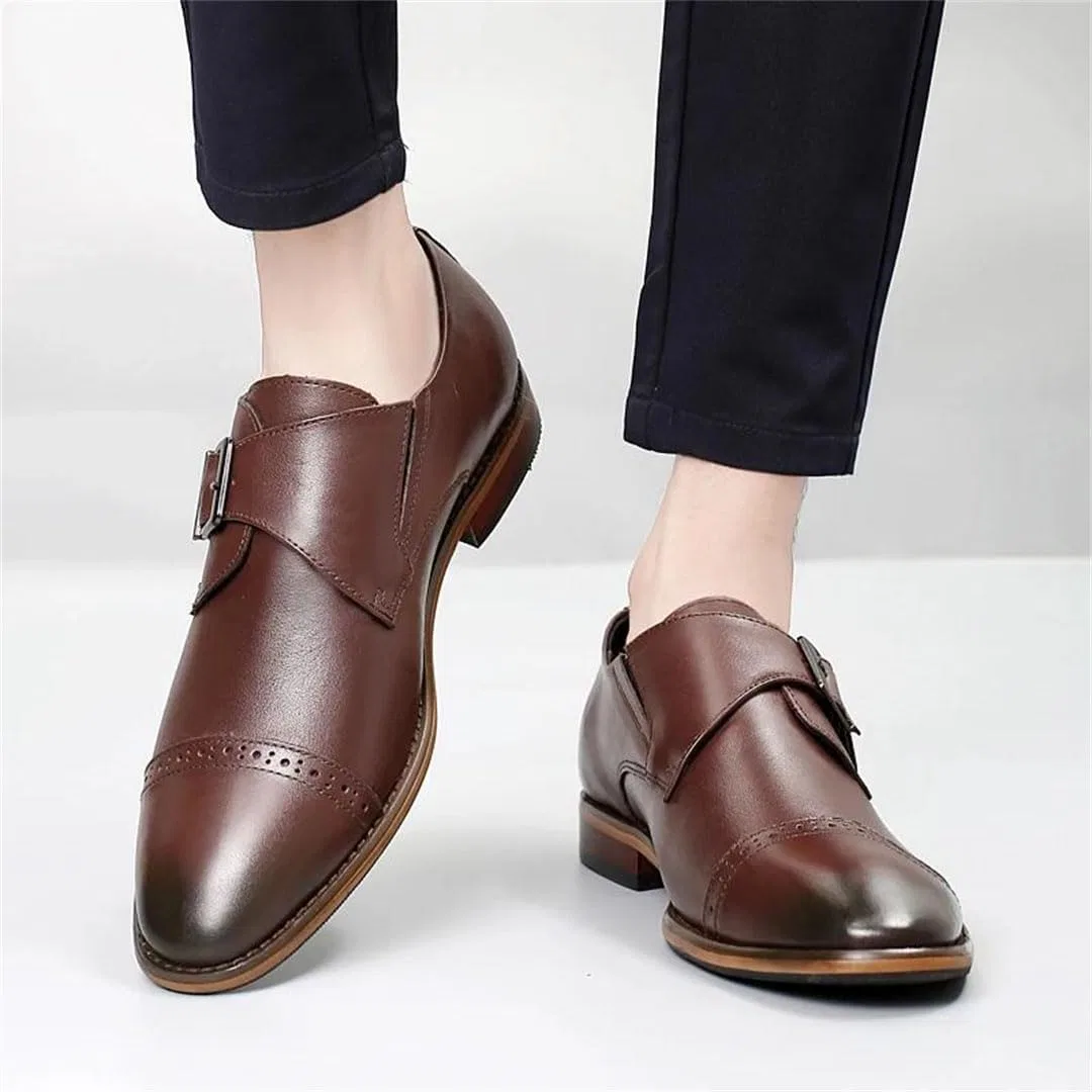 Лоферы кожаные Oxford Brown — фото 4