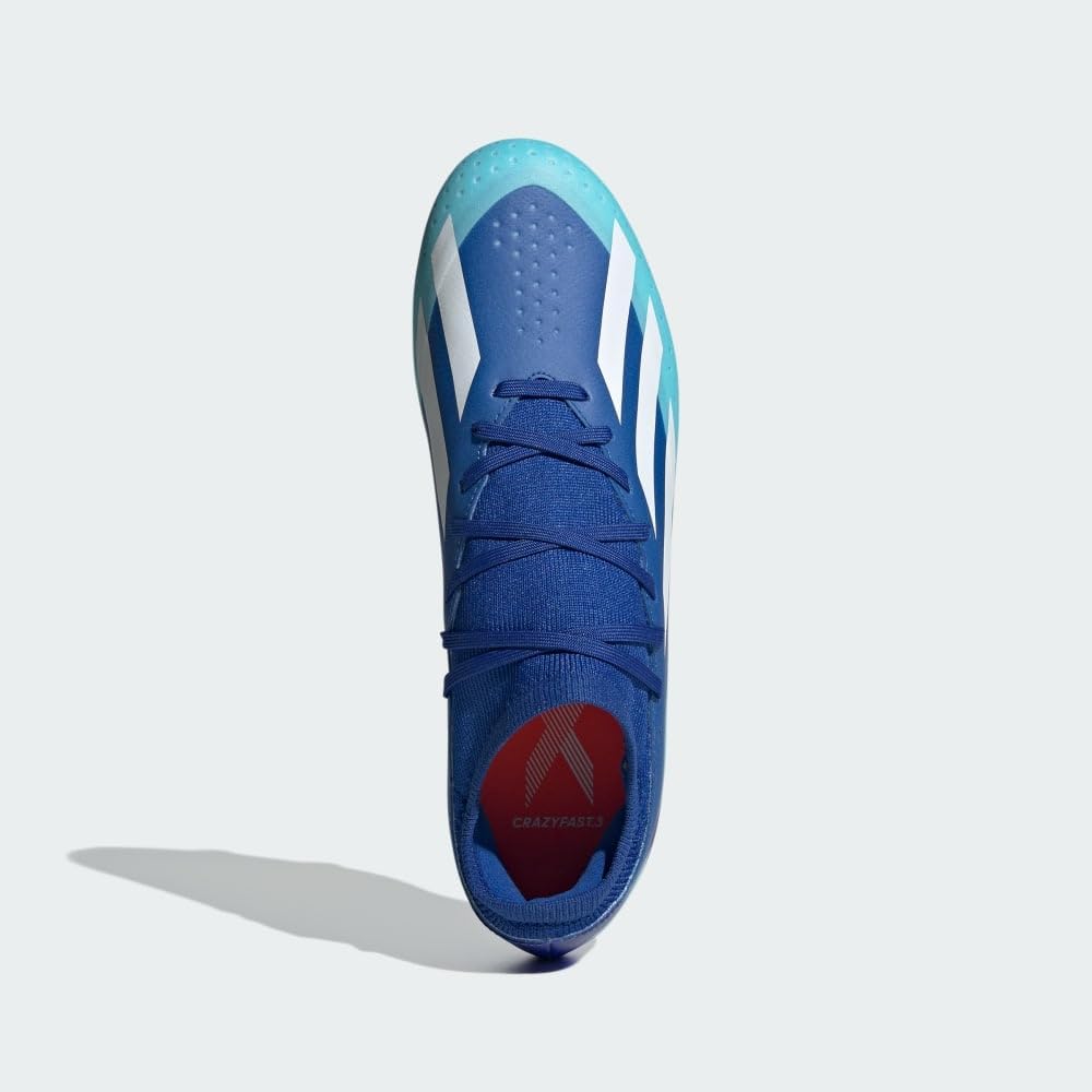 Кроссовки Adidas Unisex-Adult X Crazyfast League Firm Ground, белый/красный — фото 3