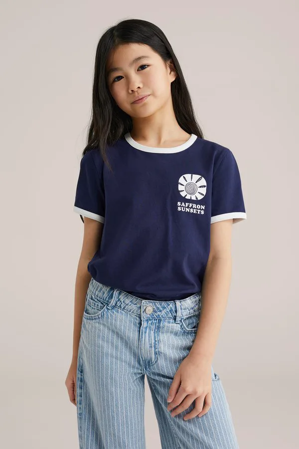 Футболка с принтом We Fashion, Navy Blue — фото 3