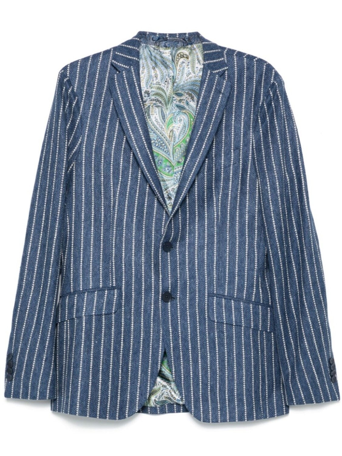 

Пиджак в тонкую полоску ETRO, синий