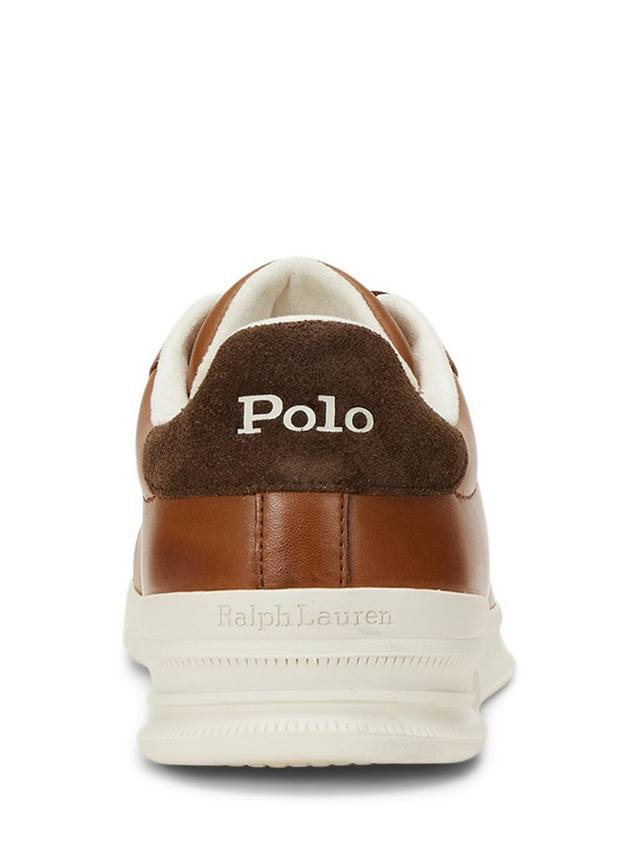 Polo Heritage Court II кожаные кроссовки Ralph Lauren, Tan — фото 4