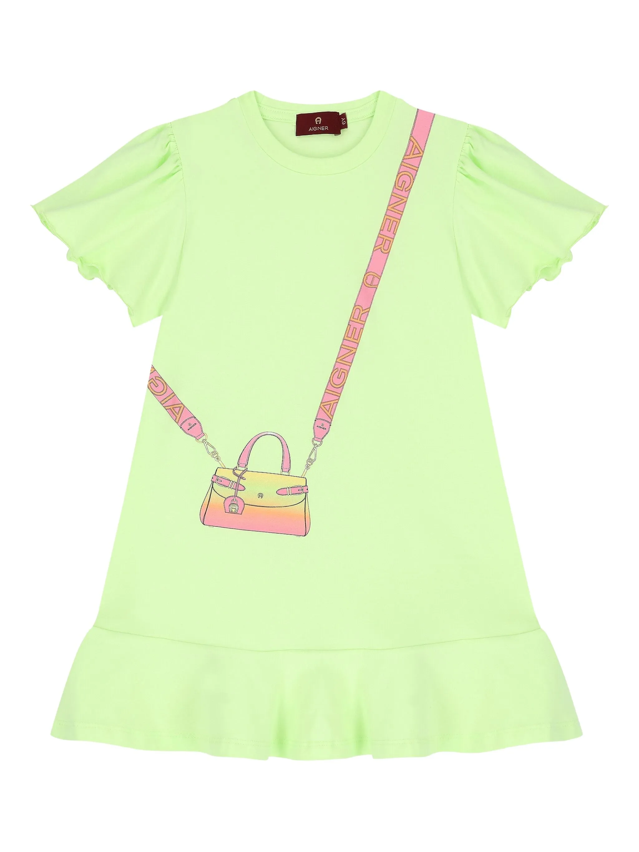 

Платье с принтом Aigner Kids, зеленый