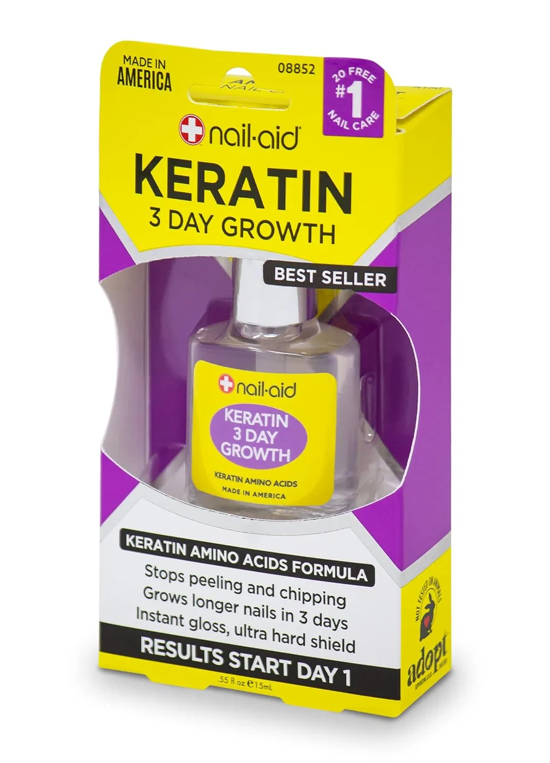 Средство для роста ногтей Nail-Aid Keratin 3-Day Growth, 16 мл Nail-Aid — фото 2
