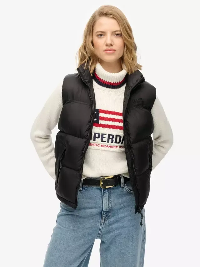 Технологичный утепленный жилет Superdry, Black Black