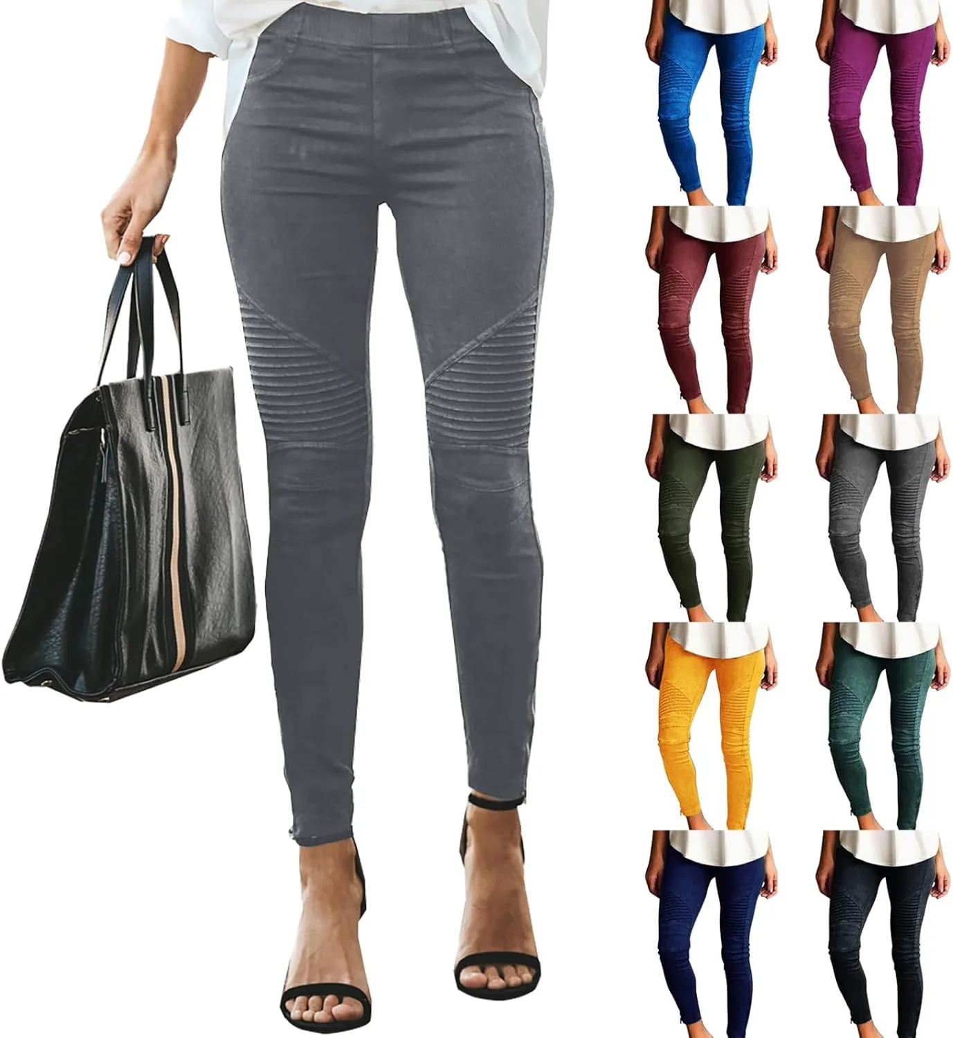 

Плюс сайз леггинсы с карманами для женщин eoeioa