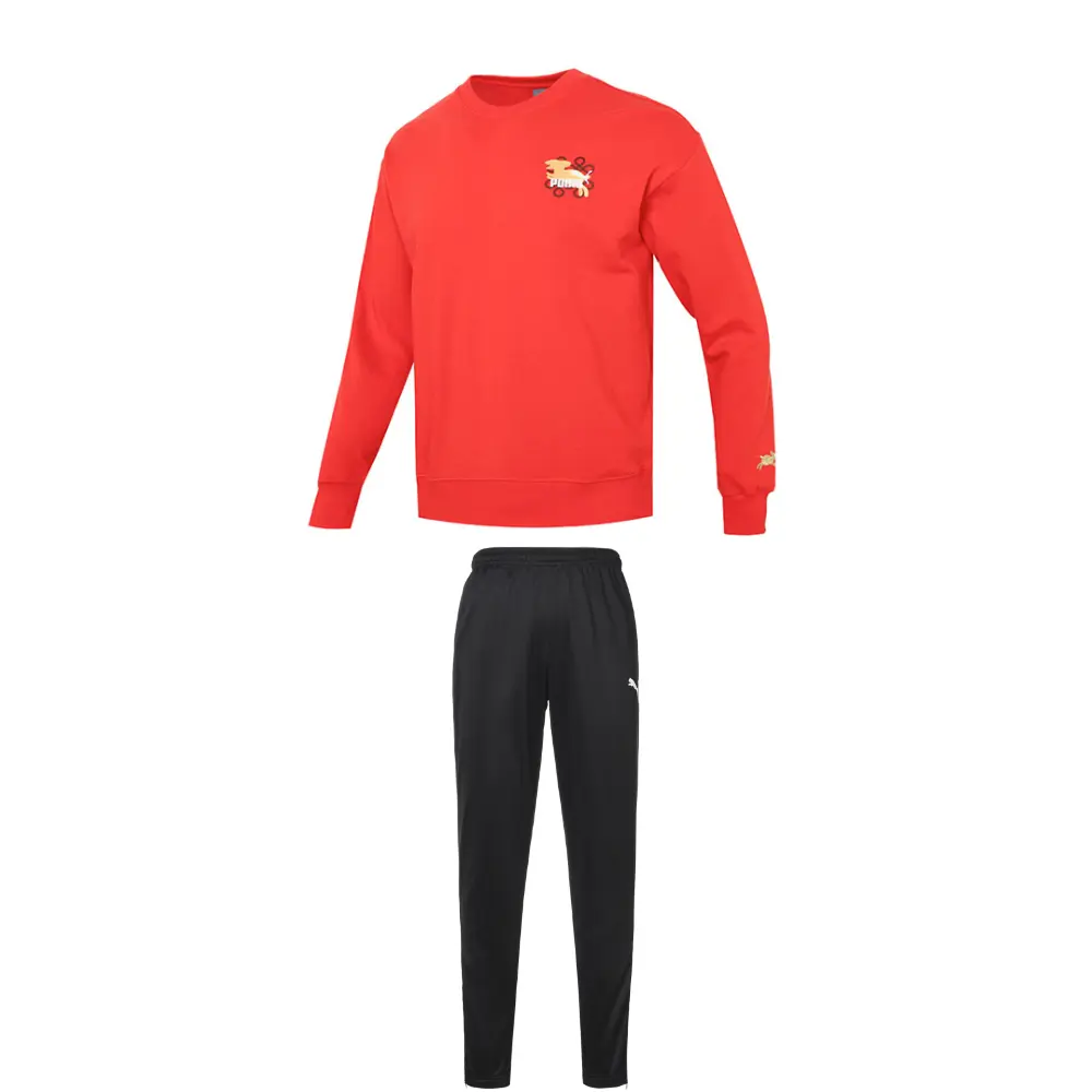 

Спортивный костюм мужской комплект топ+черный низ PUMA, красный/черный
