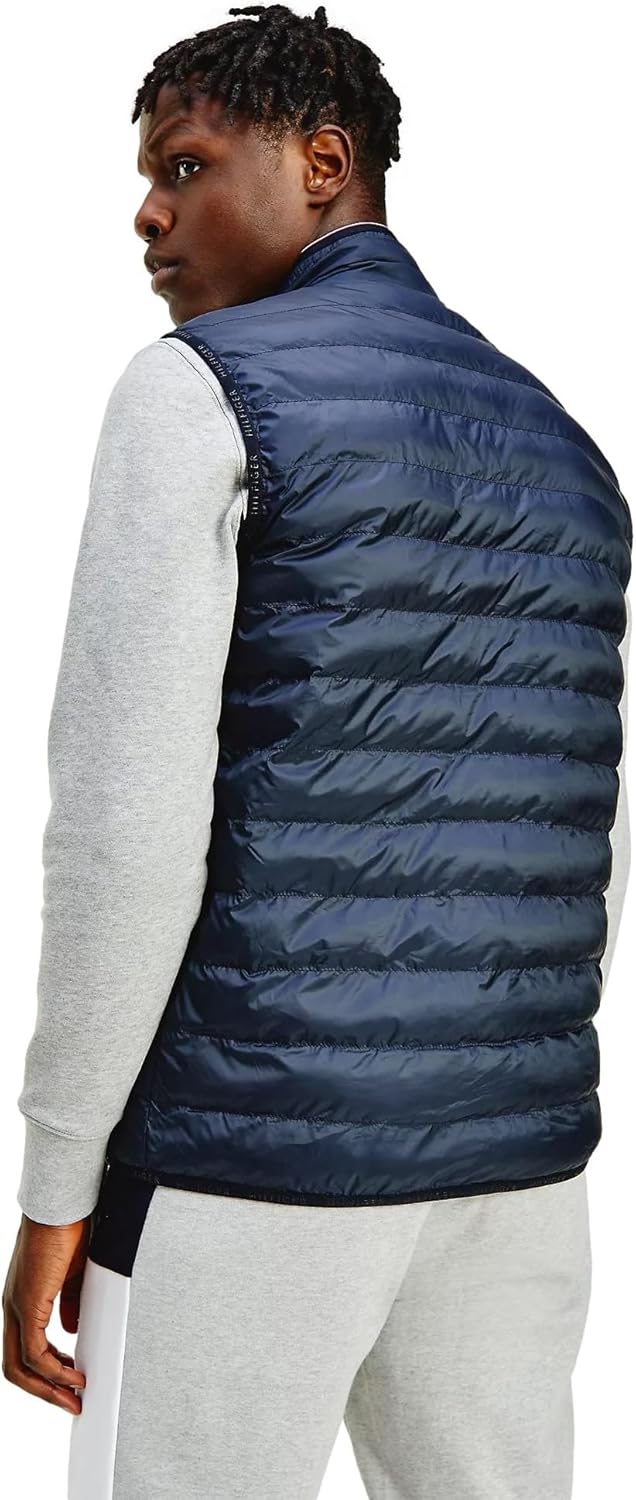 Мужские стеганые жилеты TOMMY HILFIGER из коллекции 2025 года, Desert Sky Navy. — фото 3
