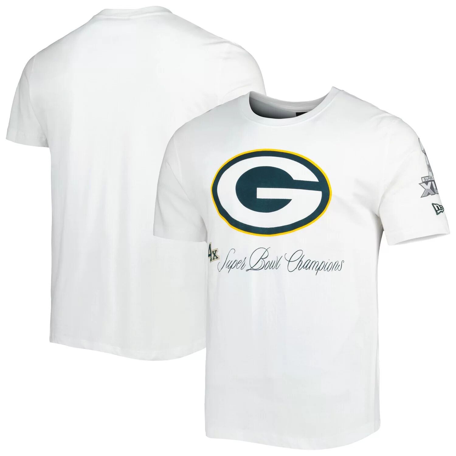

Мужская белая футболка Green Bay Packers Historic Champs New Era, Белый, Мужская белая футболка Green Bay Packers Historic Champs New Era