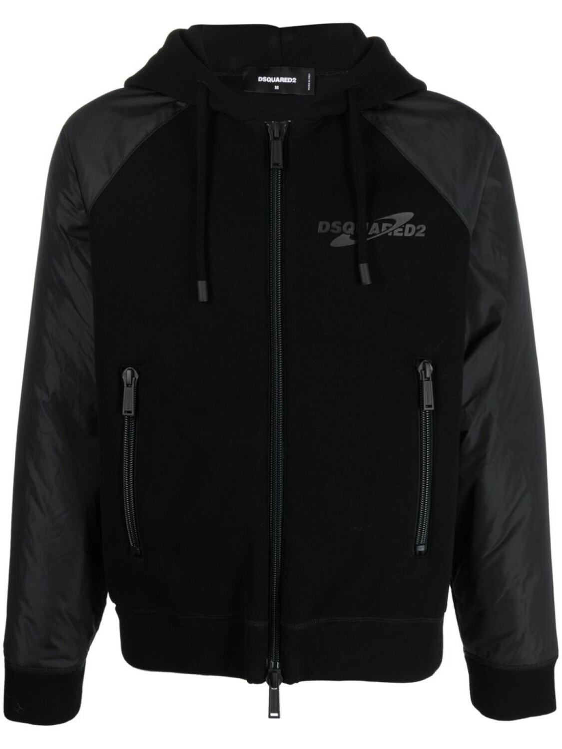 

Dsquared2 logo-print hooded jacket, черный