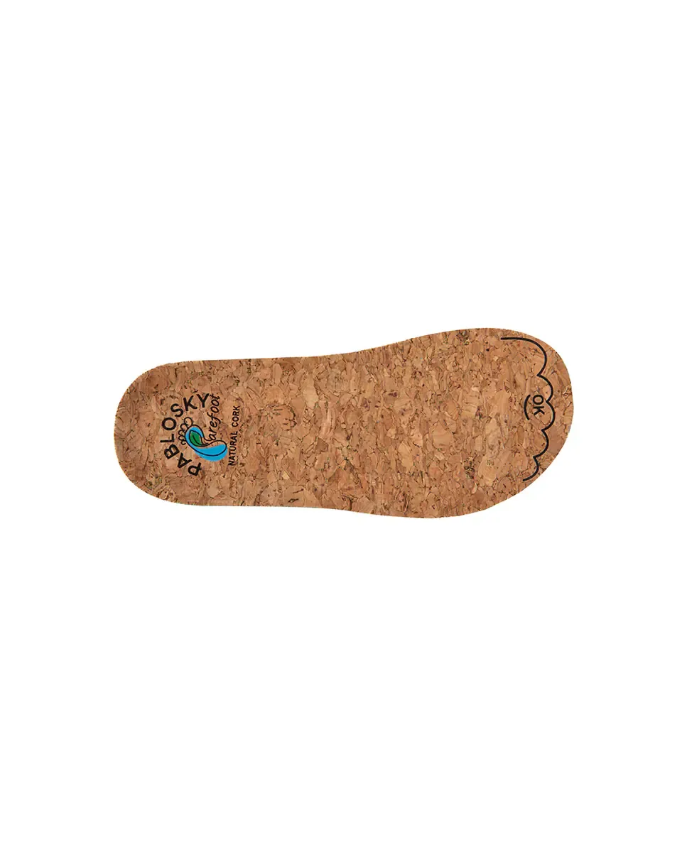 Детские текстильные туфли с застежкой-липучкой barefoot Pablosky, Plata Mate — фото 4
