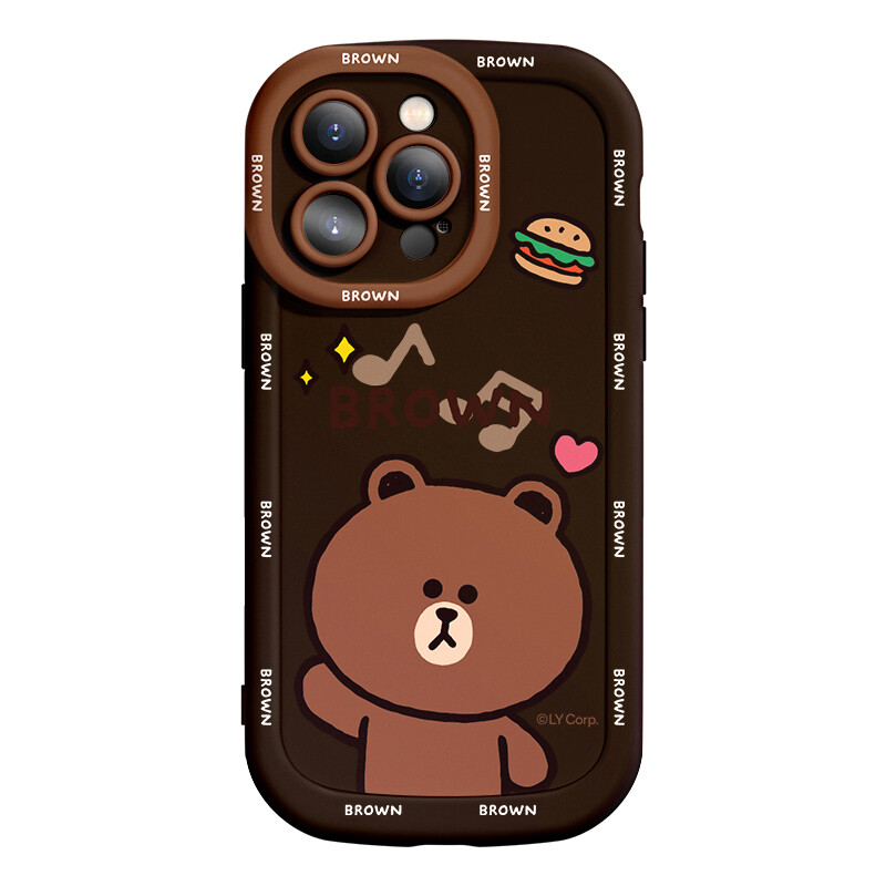 

Super Mouse Чехол для телефона, Black-brown heart brown bear