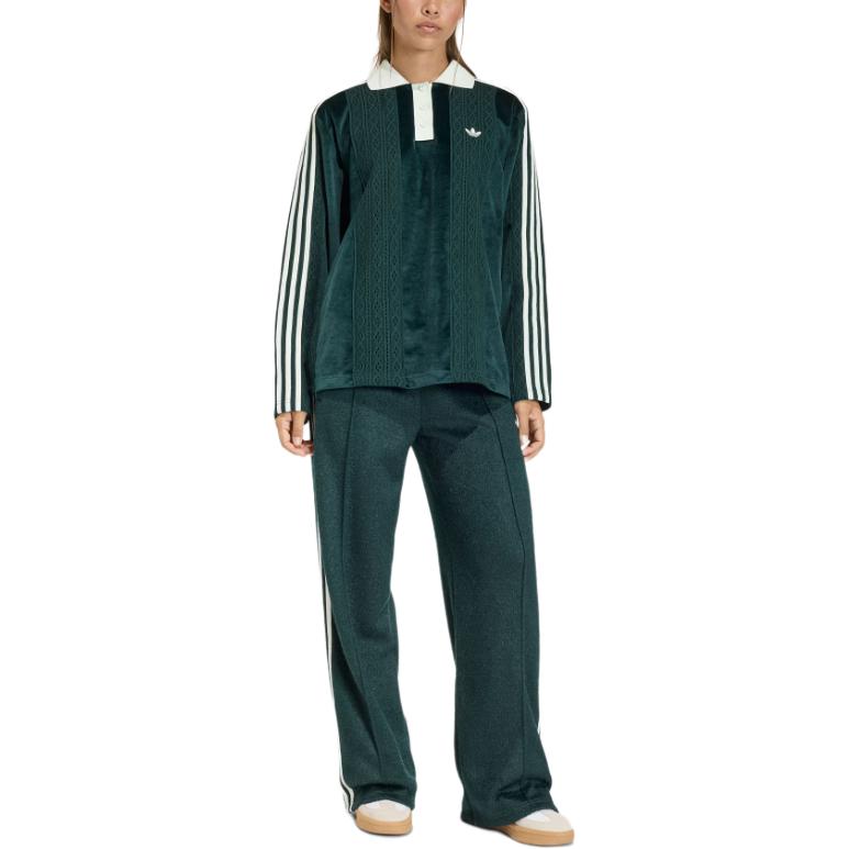Футболка с длинным рукавом FW25 для женщин Adidas Originals, зеленый — фото 4