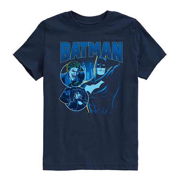 

Футболка с принтом Batman Bootleg для мальчиков 8-20 Licensed Character, Navy
