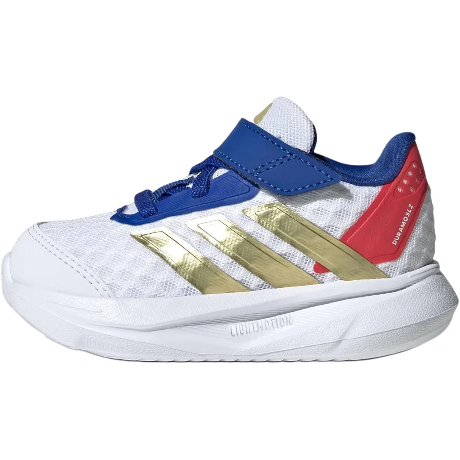 Кроссовки для малышей Adidas DURAMO SL 2.0 Support белые с золотым и синим