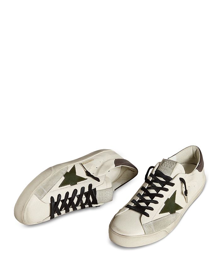 Мужские кожаные кроссовки Super Star Golden Goose, слоновая кость/кремовый — фото 4