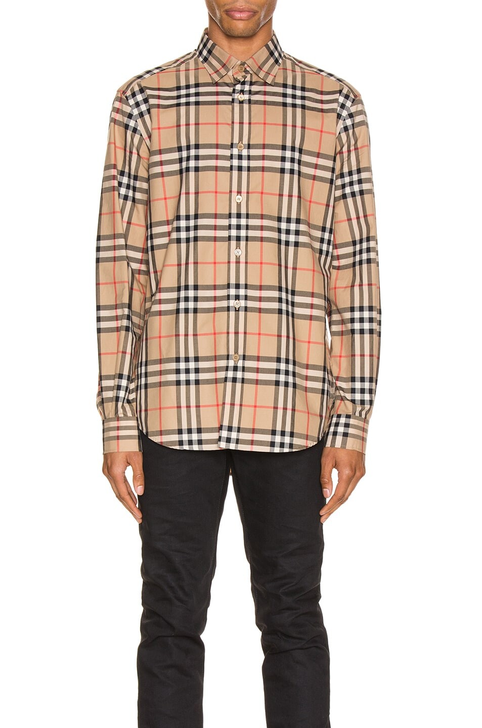 

Рубашка Burberry Long Sleeve, цвет Archive Beige Check