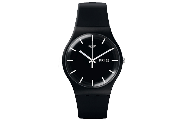 

SWATCH Часы Unisex 41mm Black Watch SUOB720