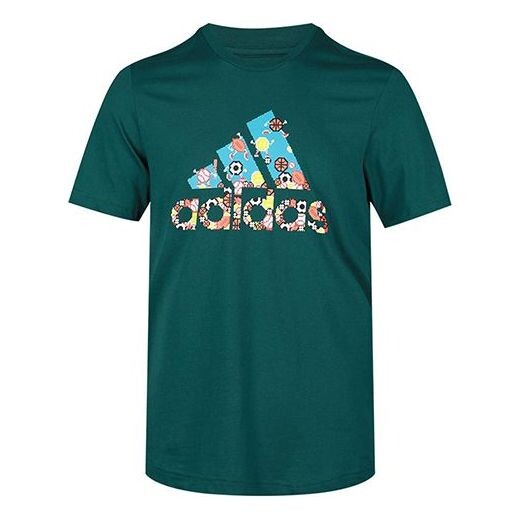 

Футболка sports stylish short sleeve forest green Adidas, зеленый