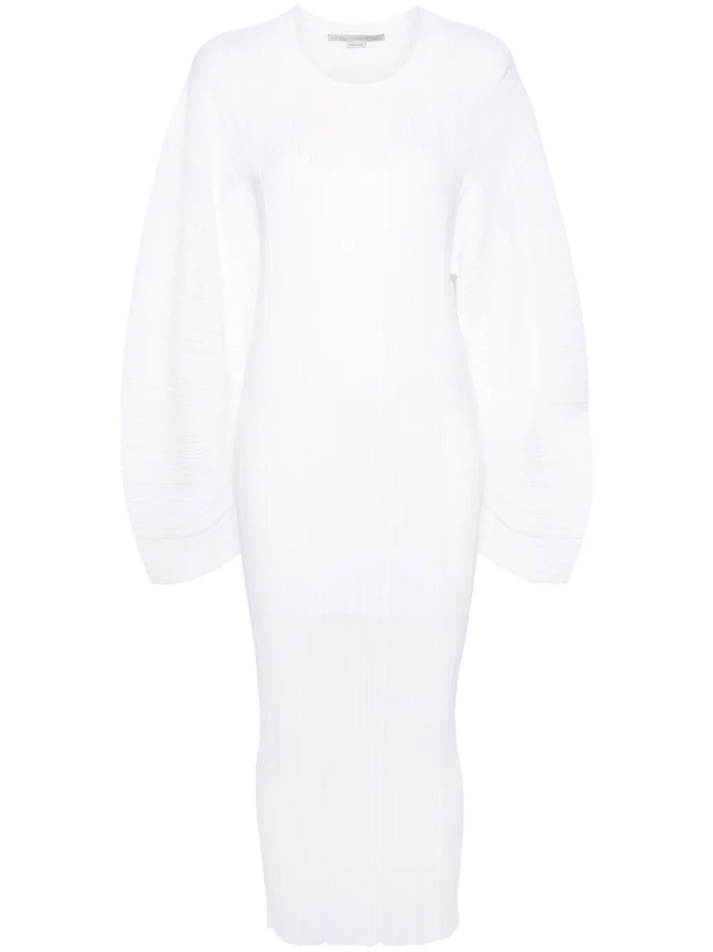 

Плиссированное платье миди STELLA MCCARTNEY, белый
