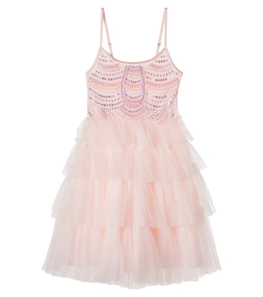 Платье из тюля с хлопковой отделкой от Blushing Horizon Tutu Du Monde, розовый