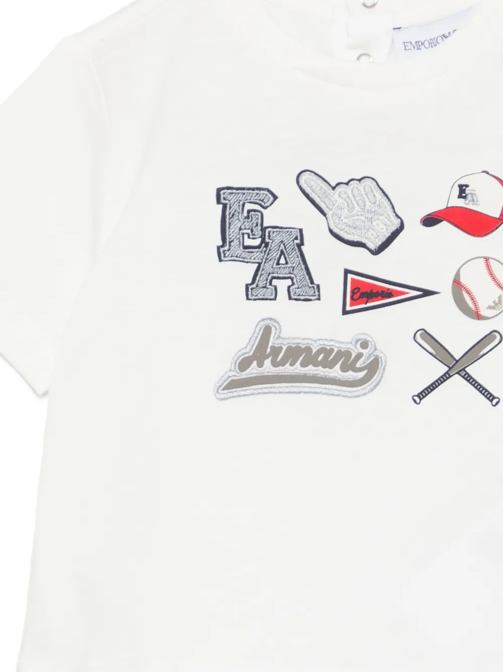 Футболка с принтом Emporio Armani Kids, белый — фото 3