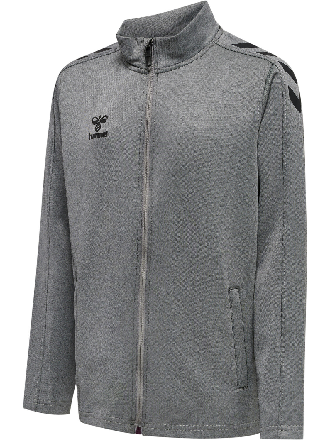 Толстовка Hummel Reißverschlussjacke Hmlcore Xk Poly Zip Sweat Kids, серый меланж — фото 4