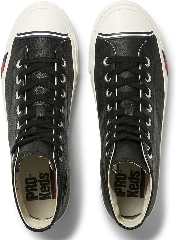 Кожаные кожаные кроссовки PRO-Keds Royal Hi Core, 2-Black — фото 3