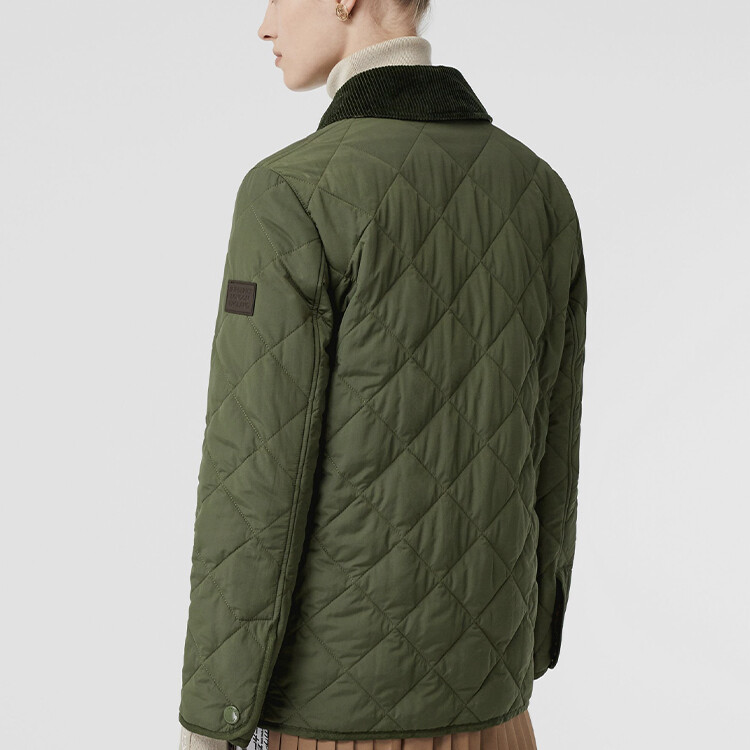 Куртка Burberry, женская, стеганая, Willow green — фото 4