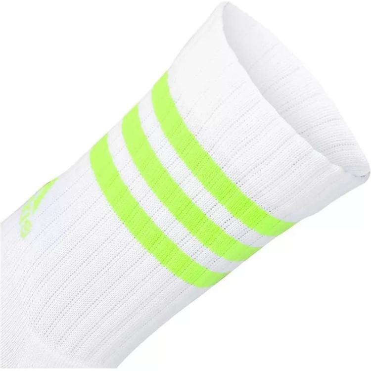 Носки до середины икры Унисекс 3 пары Adidas, 3 пары (Белый/Морская волна+Яркий лимон+Ярко-розовый) — фото 4