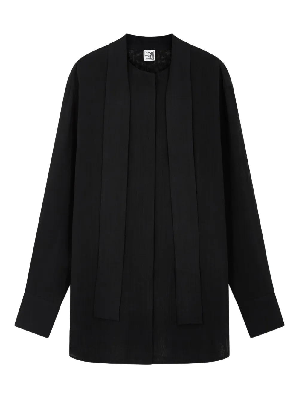 

Рубашка с длинными рукавами и бантом-лавальер TOTEME, черный